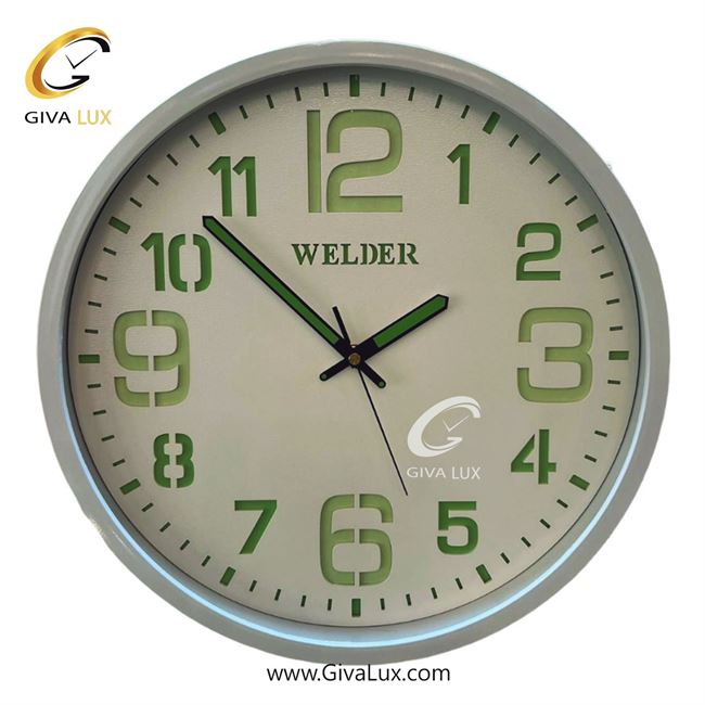 ساعت دیواری اورجینال ولدر PVC سفید| کد رفرنس 609
