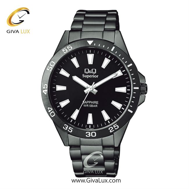 ساعت مچی اورجینال مردانه کیو اند کیو Q&Q مشکی | مشکی| مشکی| کد رفرنس S08A-003PY