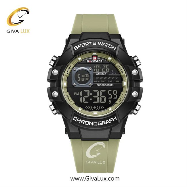 ساعت مچی اورجینال مردانه ناوی فورس|Naviforce|نوی فورس|نیوی فورس مشکی | سبز| مشکی| کد رفرنس NF6102 B/GN/GN