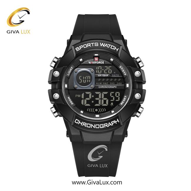 ساعت مچی اورجینال مردانه ناوی فورس|Naviforce|نوی فورس|نیوی فورس مشکی | مشکی| مشکی| کد رفرنس NF6102 B/W/B