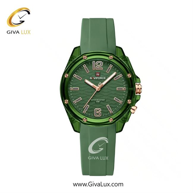 ساعت مچی اورجینال زنانه ناوی فورس|Naviforce|نوی فورس|نیوی فورس سبز | سبز| سبز| کد رفرنس NF6103 GN/GN
