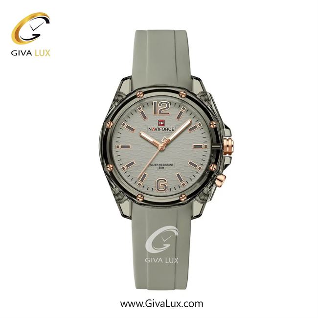 ساعت مچی اورجینال زنانه ناوی فورس|Naviforce|نوی فورس|نیوی فورس طوسی | طوسی| طوسی| کد رفرنس NF6103 GY/GY