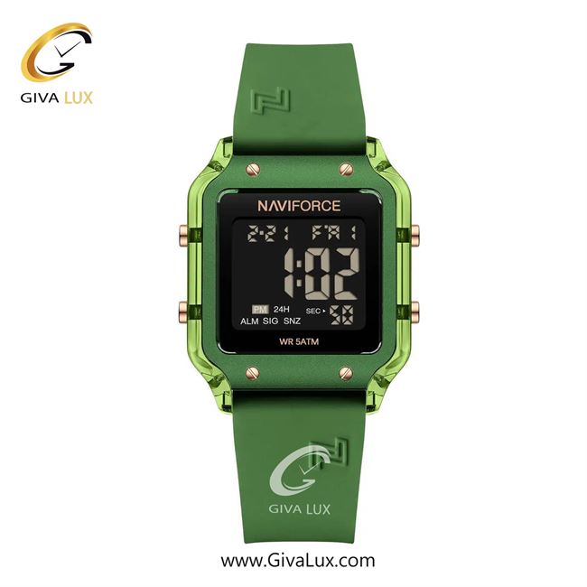ساعت مچی اورجینال زنانه ناوی فورس|Naviforce|نوی فورس|نیوی فورس سبز | سبز| مشکی| کد رفرنس NF6105 GN/GN