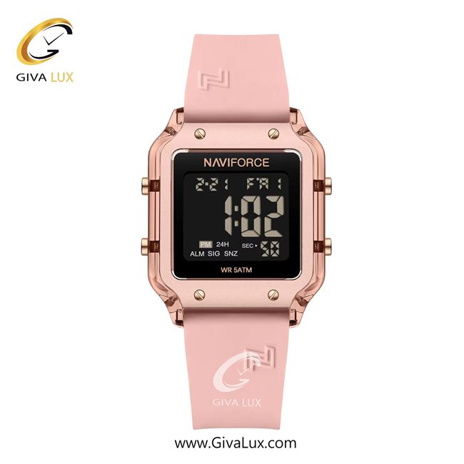 ساعت مچی اورجینال زنانه ناوی فورس|Naviforce|نوی فورس|نیوی فورس صورتی | صورتی| مشکی| کد رفرنس NF6105 P/P