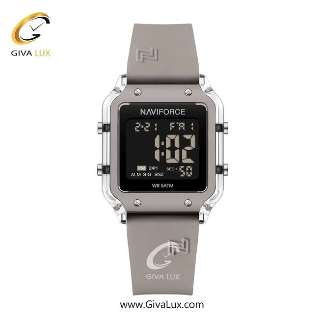 ساعت مچی اورجینال زنانه ناوی فورس|Naviforce|نوی فورس|نیوی فورس نقره ای | طوسی| مشکی| کد رفرنس NF6105 S/GY