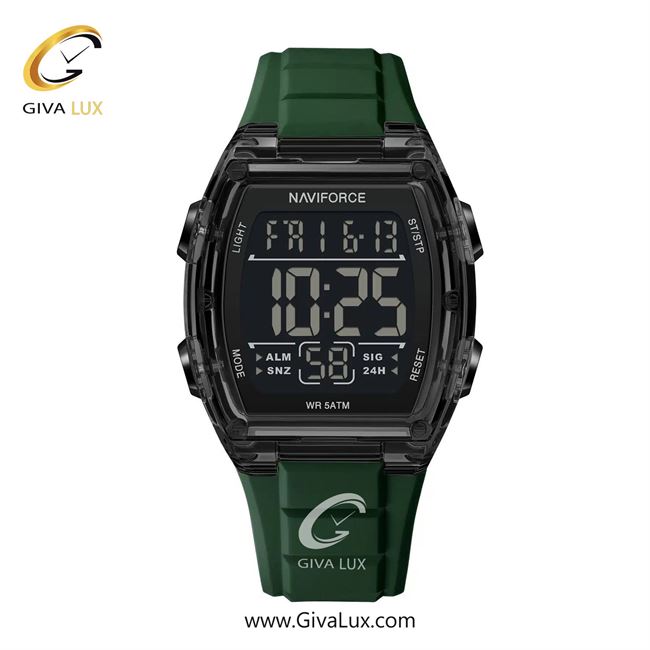 ساعت مچی اورجینال مردانه ناوی فورس|Naviforce|نوی فورس|نیوی فورس مشکی | سبز یشمی تیره| مشکی| کد رفرنس NF6106 B/GN