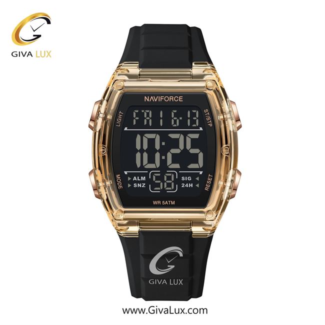 ساعت مچی اورجینال مردانه ناوی فورس|Naviforce|نوی فورس|نیوی فورس رزگلد | مشکی| مشکی| کد رفرنس NF6106 RG/B