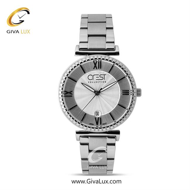 ساعت مچی اورجینال زنانه کرست | Crest  نقره ای | نقره ای| نقره ای| کد رفرنس Crest 6148-3