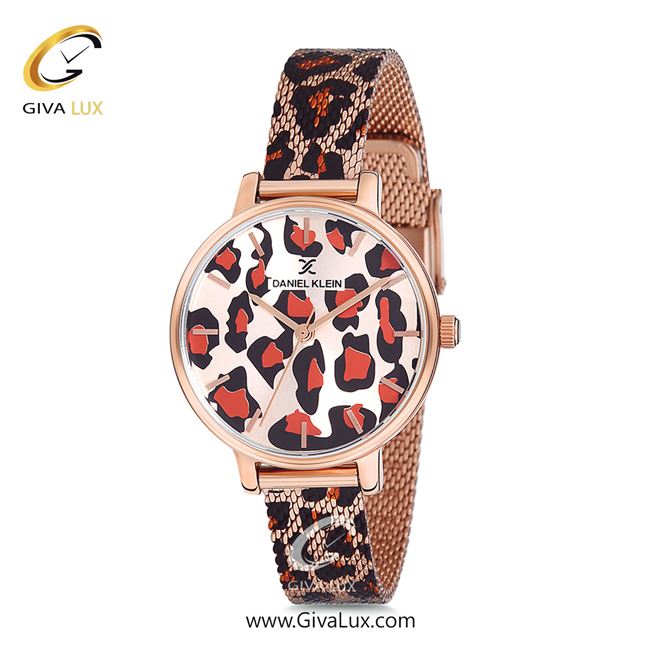ساعت مچی اورجینال زنانه دنیل کلین رزگلد | رزگلد| گلدار/طرحدار-رزگلد| کد رفرنس DK12074-1