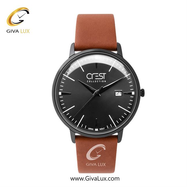 ساعت مچی اورجینال مردانه کرست | Crest  مشکی | قهوه ای| مشکی| کد رفرنس Crest 6180-4