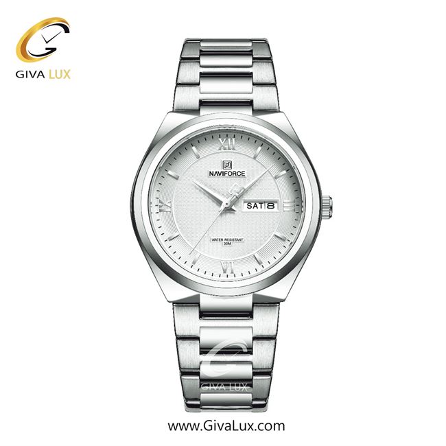 ساعت مچی اورجینال مردانه ناوی فورس|Naviforce|نوی فورس|نیوی فورس نقره ای | نقره ای| سفید| کد رفرنس NF8030