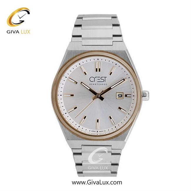 ساعت مچی اورجینال زنانه کرست | Crest  طلایی | نقره ای| نقره ای| کد رفرنس Crest 6247-5