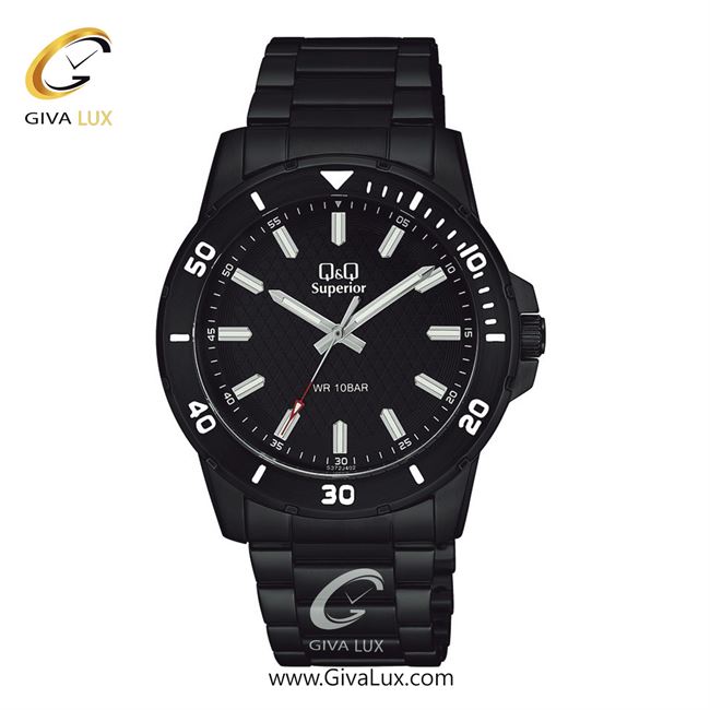 ساعت مچی اورجینال مردانه کیو اند کیو Q&Q مشکی | مشکی| مشکی| کد رفرنس S372J402Y