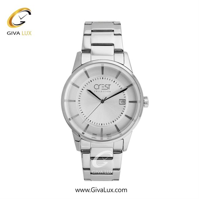 ساعت مچی اورجینال مردانه کرست نقره ای | نقره ای| نقره ای| کد رفرنس Crest 6282-1