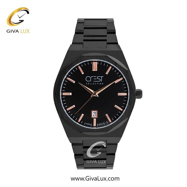 ساعت مچی اورجینال مردانه کرست مشکی | مشکی| مشکی| کد رفرنس Crest 6283-5
