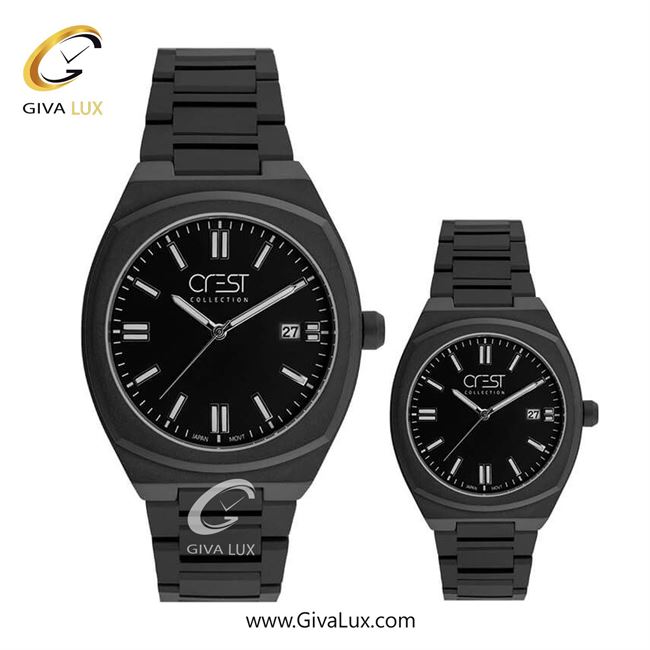 ساعت مچی اورجینال ست کرست مشکی | مشکی| مشکی| کد رفرنس Crest 6293-3، مردانه: Crest 6292-3