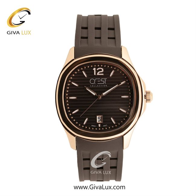 ساعت مچی اورجینال مردانه کرست رزگلد | قهوه ای| قهوه ای| کد رفرنس Crest 6300-4