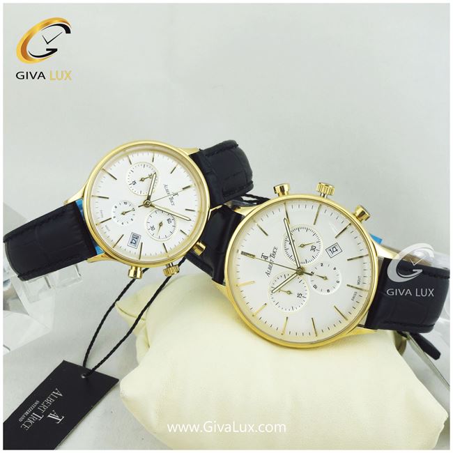 ست ساعت مچی بند چرمی سه موتوره آلبرت ترایس مدل AT20263	