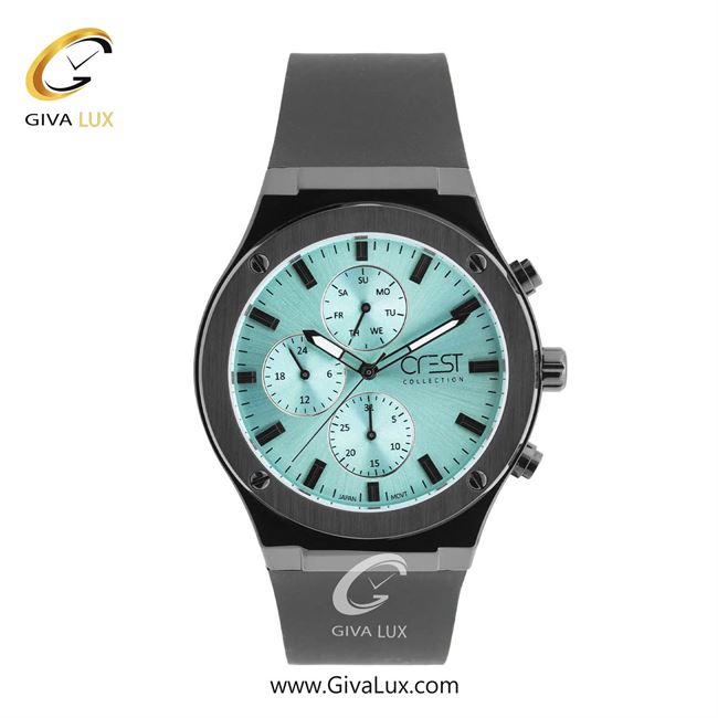 ساعت مچی اورجینال مردانه کرست سه موتوره فول تایم مشکی | مشکی| سبزآبی| کد رفرنس Crest 6315-4