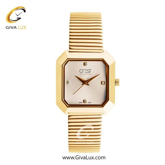 ساعت مچی اورجینال زنانه کرست طلایی | طلایی| طلایی| کد رفرنس Crest 6317-2