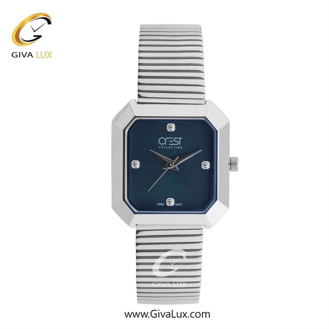 ساعت مچی اورجینال زنانه کرست نقره ای | نقره ای| سرمه ای| کد رفرنس Crest 6317-5