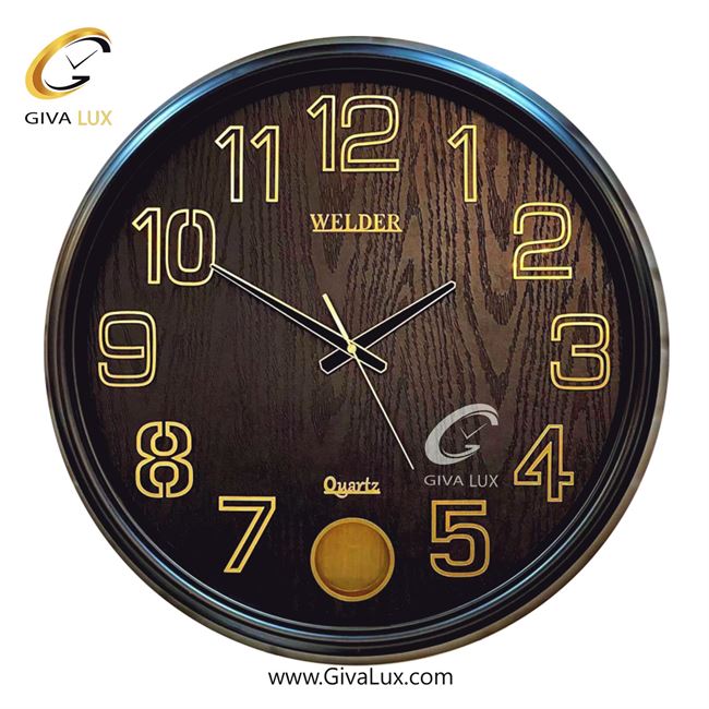 ساعت دیواری اورجینال ولدر PVC مشکی| کد رفرنس 632