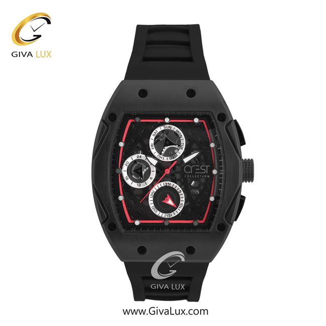ساعت مچی اورجینال مردانه کرست سه موتوره فول تایم مشکی | مشکی| مشکی| کد رفرنس Crest 6320-1