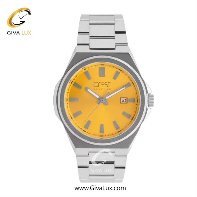 ساعت مچی اورجینال مردانه کرست نقره ای | نقره ای| زرد| کد رفرنس Crest 6321-4