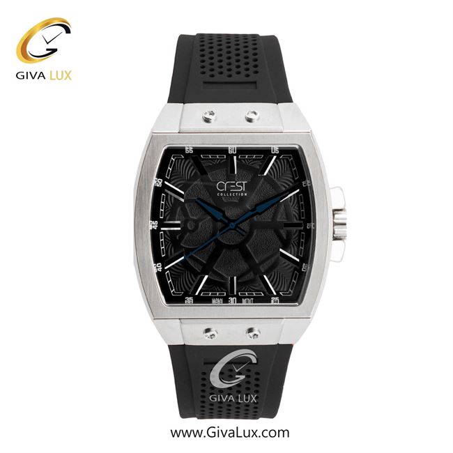 ساعت مچی اورجینال مردانه کرست نقره ای | مشکی| مشکی| کد رفرنس Crest 6324-1