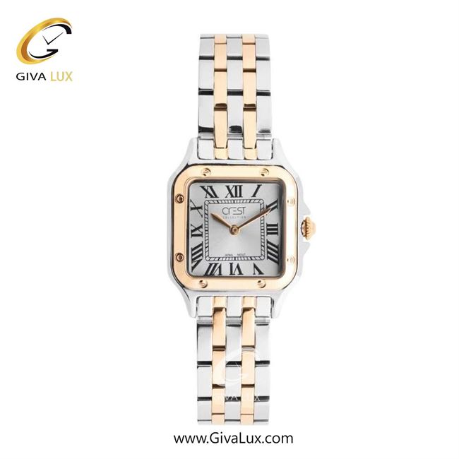 ساعت مچی اورجینال زنانه کرست رزگلد | رزگلد-نقره ای| نقره ای| کد رفرنس Crest 6326-2