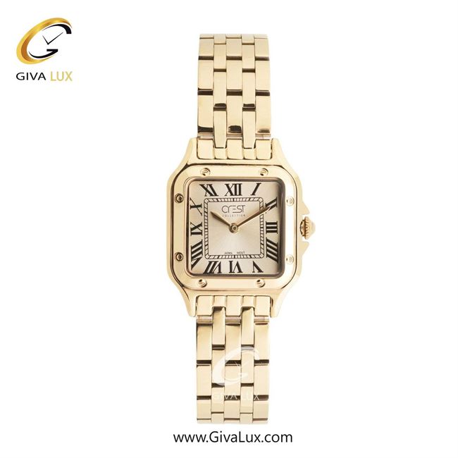 ساعت مچی اورجینال زنانه کرست طلایی | طلایی| طلایی| کد رفرنس Crest 6326-3