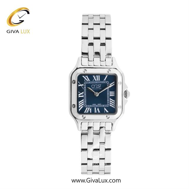 ساعت مچی اورجینال زنانه کرست نقره ای | نقره ای| سرمه ای| کد رفرنس Crest 6326-8