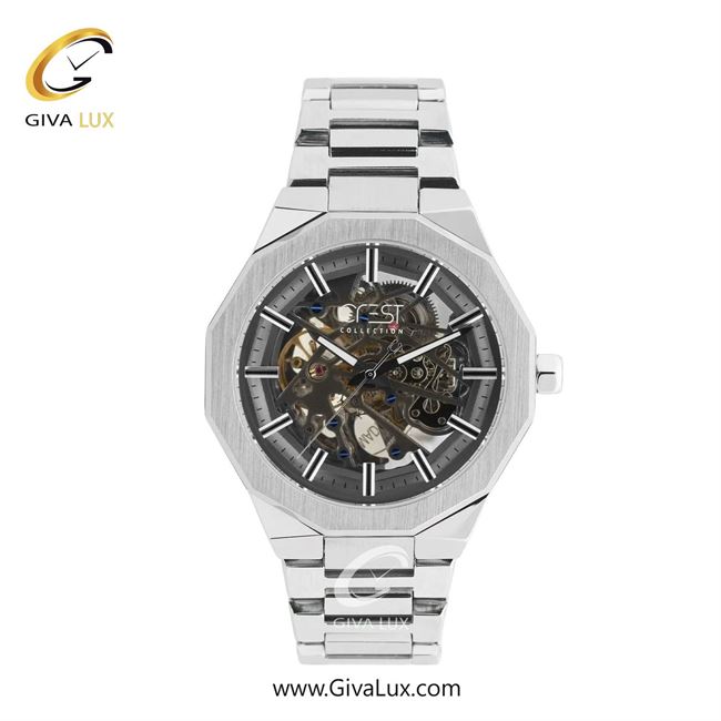 ساعت مچی اورجینال مردانه کرست نقره ای | نقره ای| دودی|تیتانیوم| کد رفرنس Crest 6330-1