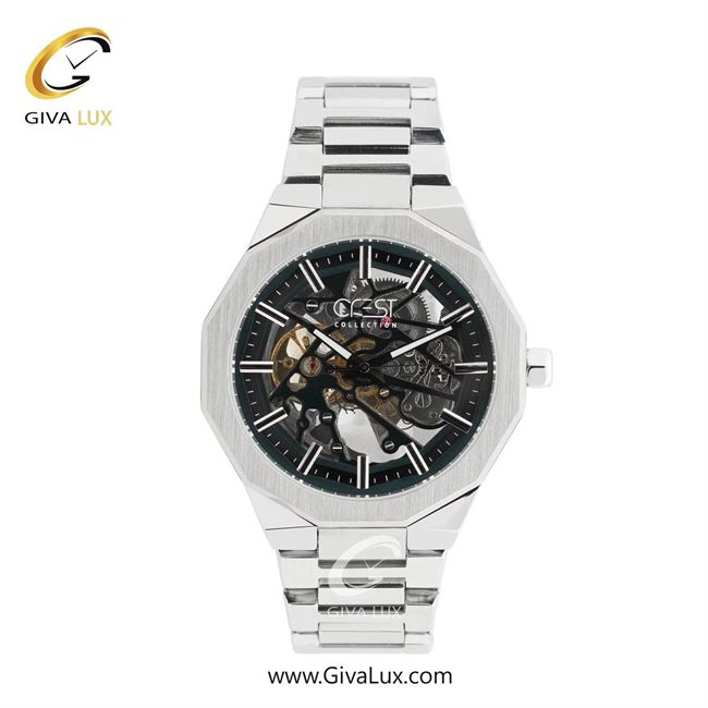 ساعت مچی اورجینال مردانه کرست نقره ای | نقره ای| مشکی| کد رفرنس Crest 6330-3