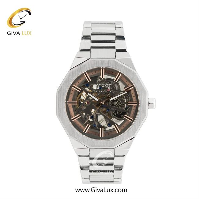 ساعت مچی اورجینال مردانه کرست نقره ای | نقره ای| رزگلد| کد رفرنس Crest 6330-5