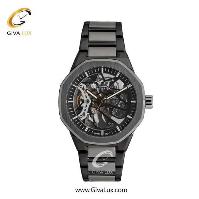 ساعت مچی اورجینال مردانه کرست تیتانیوم | تیتانیوم(زغالی)-مشکی| مشکی| کد رفرنس Crest 6331-3