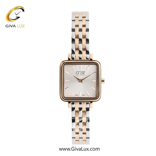 ساعت مچی اورجینال زنانه کرست رزگلد | نقره ای-رزگلد| نقره ای| کد رفرنس Crest 6332-4