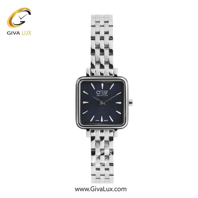 ساعت مچی اورجینال زنانه کرست نقره ای | نقره ای| سرمه ای| کد رفرنس Crest 6332-7