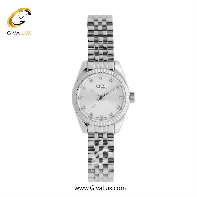 ساعت مچی اورجینال زنانه کرست نقره ای | نقره ای| سفید| کد رفرنس Crest 6333-1