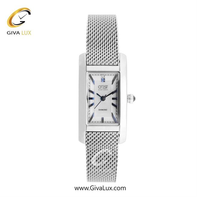 ساعت مچی اورجینال زنانه کرست نقره ای | نقره ای| سفید| کد رفرنس Crest 6337-1