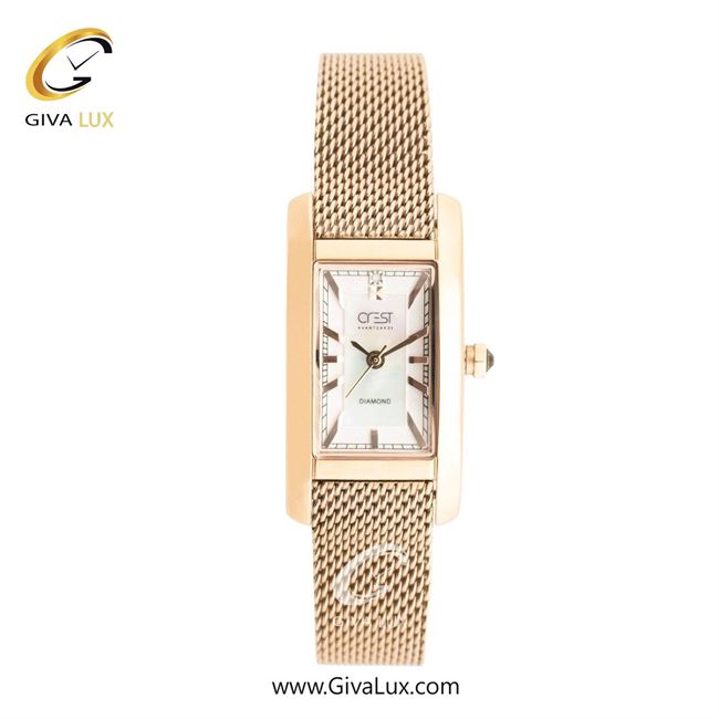 ساعت مچی اورجینال زنانه کرست رزگلد | رزگلد| سفید| کد رفرنس Crest 6337-3