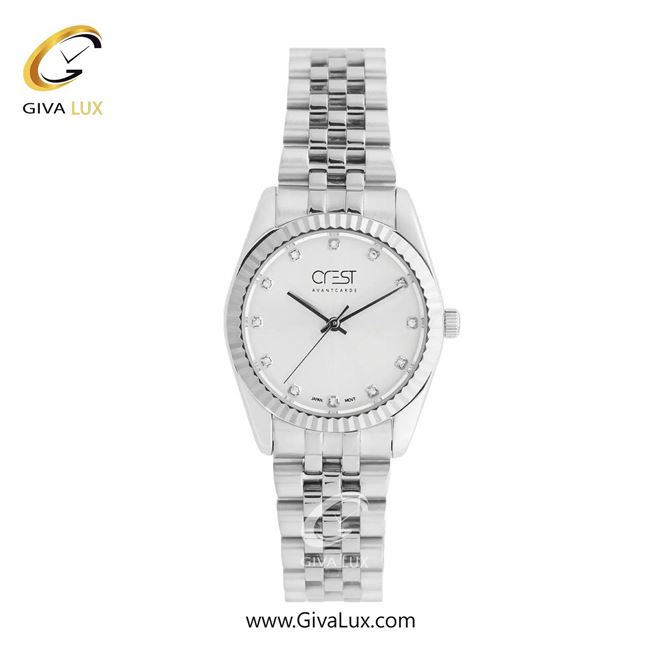 ساعت مچی اورجینال زنانه کرست نقره ای | نقره ای| سفید| کد رفرنس Crest 6339-5