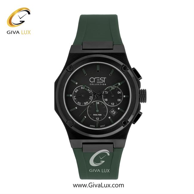 ساعت مچی اورجینال مردانه کرست | Crest  مشکی-تیتانیوم | سبز| دودی|تیتانیوم| کد رفرنس Crest 6351-3