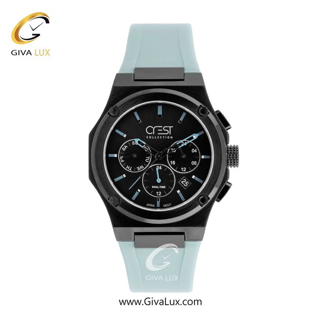 ساعت مچی اورجینال مردانه کرست | Crest  مشکی-تیتانیوم | آبی| دودی|تیتانیوم| کد رفرنس Crest 6351-4