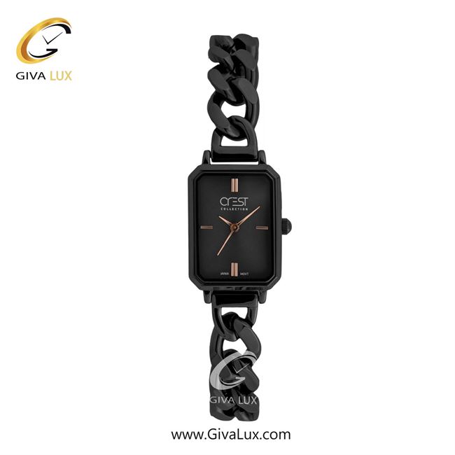 ساعت مچی اورجینال زنانه کرست | Crest  مشکی | مشکی| مشکی| کد رفرنس Crest 6355-5