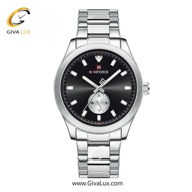 ساعت مچی اورجینال مردانه ناوی فورس|Naviforce|نوی فورس|نیوی فورس | نقره ای| مشکی-نقره ای| کد رفرنس NF9231