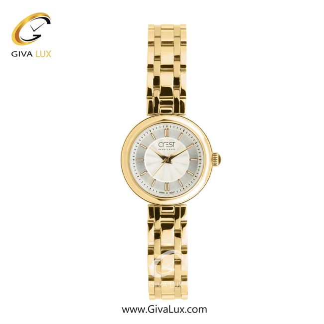 ساعت مچی اورجینال زنانه کرست | Crest  طلایی | طلایی| نقره ای| کد رفرنس Crest 6364-4