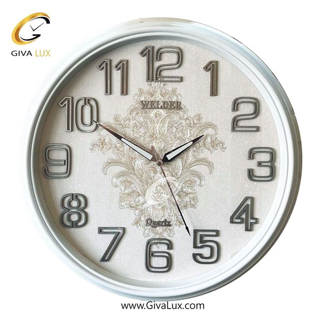 ساعت دیواری اورجینال ولدر PVC سفید| کد رفرنس 637