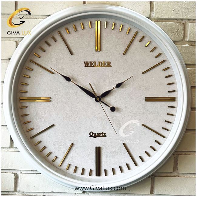 ساعت دیواری اورجینال ولدر PVC سفید| کد رفرنس 638