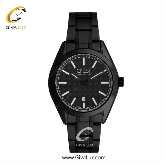 ساعت مچی اورجینال مردانه کرست | Crest  مشکی | مشکی| مشکی| کد رفرنس Crest 6381-3